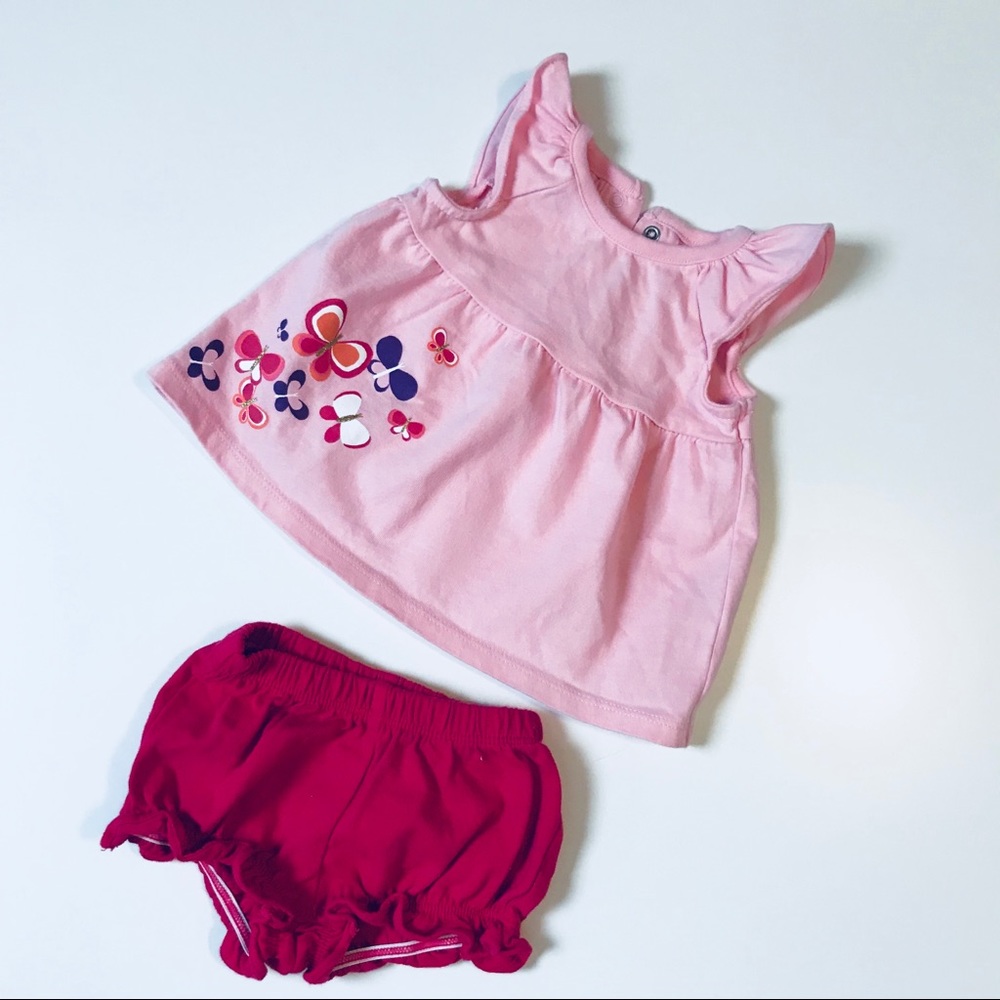 NWOT 0-3m Gymboree Tunic Dress and Ruffle Shorts